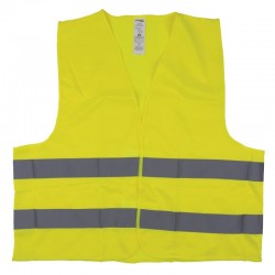 Vesta reflectorizanta DONAU, 100% polyester, cu arici, marimea XL - galbena