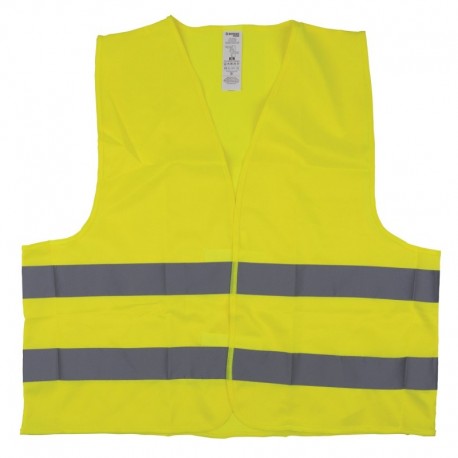 Vesta reflectorizanta DONAU, 100% polyester, cu arici, marimea 3XL - galbena