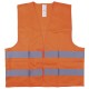 Vesta reflectorizanta DONAU, 100% polyester, cu arici, marimea XL - portocalie