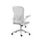 Scaun de birou, brate plastic, rotile, mesh textil/stofa, Office Products Chios - alb