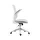 Scaun de birou, brate plastic, rotile, mesh textil/stofa, Office Products Chios - alb
