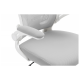 Scaun de birou, brate plastic, rotile, mesh textil/stofa, Office Products Chios - alb