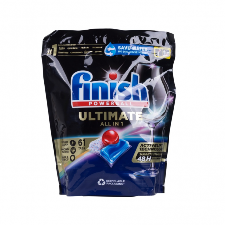 FINISH Ultimate All-in-one, tablete detergent pentru masina de spalat vase,61buc/cutie