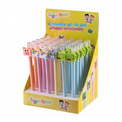 Pix erasable, cu radiera motive animale in capatul pixului, GIMBOO