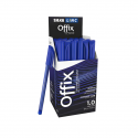 Pix de unica folosinta , varf 1.0mm, corp albastru transparent, SILKA Offix - scriere albastra
