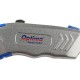 Cutter profesional Optima, lama trapezoidala + 5 rezerve SK5, cu auto-incarcare, zinc cu rubber grip