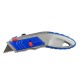 Cutter profesional Optima, lama trapezoidala + 5 rezerve SK5, cu auto-incarcare, zinc cu rubber grip