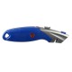Cutter profesional Optima, lama trapezoidala + 4 rezerve SK2 tratate, 2 functiuni, zinc cu rubber gr
