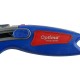 Cutter profesional Optima, lama trapezoidala + 4 rezerve SK2 tratate, 2 functiuni, zinc cu rubber gr