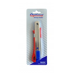 Cutter basic Optima, lama 18mm SK5, sina metalica, aluminiu cu ABS