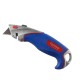 Cutter profesional Optima, lama trapezoidala + 2 rezerve SK5, aluminiu cu rubber grip