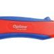 Cutter premium Optima, lama 18mm + 2 rezerve SK5, auto-incarcare, sina metalica, ABS cu rubber grip