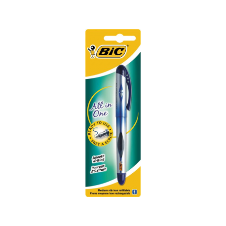 Stilou Bic All in One, albastru, 1 bucata/blister