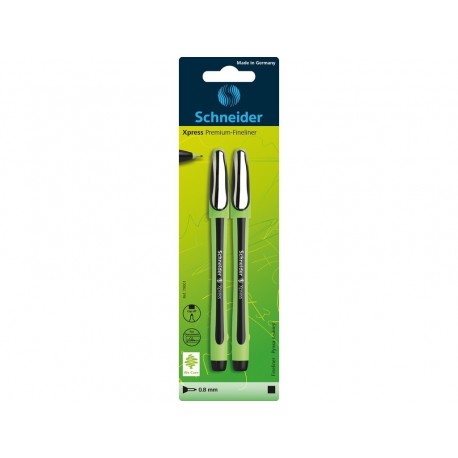 SET 2 FINELINER SCHNEIDER XPRESS 0,8 mm (BLISTER), negru