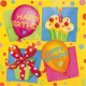 SERVETELE 33X33CM 3 STRATURI SET20 HAPPY BIRTHDAY PARTY