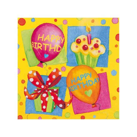 SERVETELE 33X33CM 3 STRATURI SET20 HAPPY BIRTHDAY PARTY