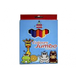 CREIOANE COLORATE PLASTIC JUMBO SET 12 CULORI