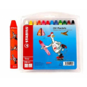 Creioane colorate cerate Stabilo Oil Pastel, 12 culori/cutie