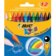 Creioane cerate Bic Wax Crayons, 12 bucati/set