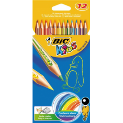 Creioane colorate Bic Tropicolors 2, 12 bucati/set