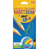Creioane colorate Bic Tropicolors 2, 12 bucati/set