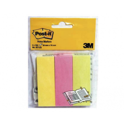 PAGE MARKER POST-IT 25x76 mm, 3 CULORI