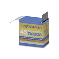 PATRATELE ADEZIV MAGNETICE IN DISPENSER TAKKIS, 30x20 mm, 15503, MAGNETOPLAN