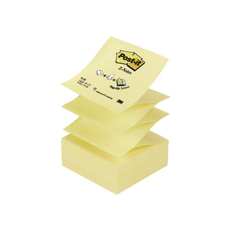 NOTES AUTOADEZIV POST-IT 76x76 mm, Z-NOTES neon