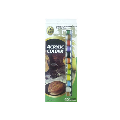 TEMPERA ACRILICA 812L, 12 ml x 12 culori