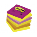 NOTES AUTOADEZIV POST-IT TUTTI FRUTTI 76X76 mm, 6 culori neon/set