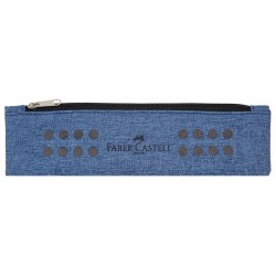 Etui Instrumente De Scris Grip Melange Albastru Faber-Castell