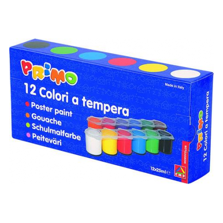 Tempera speciala Primo Morocolor, 12 culori, standard
