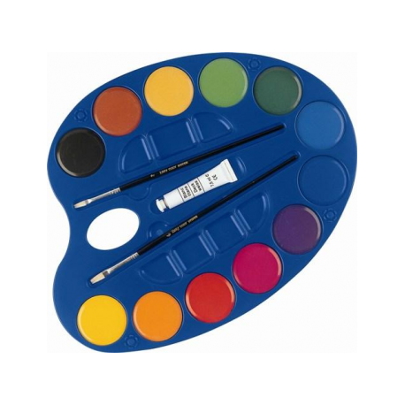 Acuarele cu paleta Morocolor Easy Colour, 12 culori/set