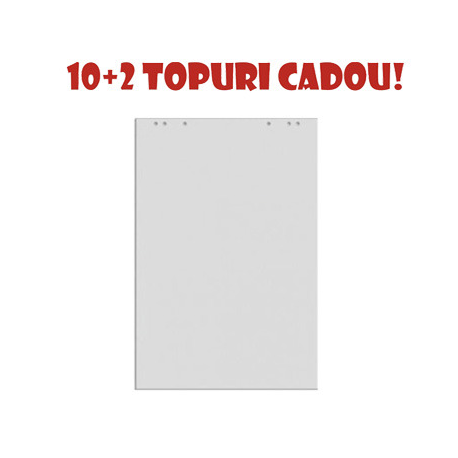 SET: REZERVA HARTIE FLIPCHART 70x100 cm, 20 coli/top (10+2 topuri CADOU!)