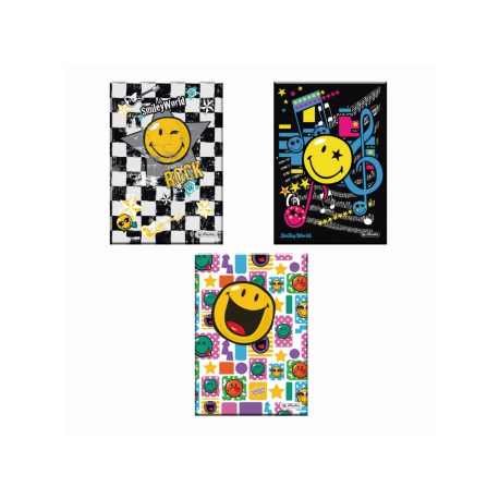 CAIET A5 96F PATRATELE COPERTA TARE SMILEY WOLRD