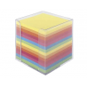 CUB HARTIE COLOR CU SUPORT 9x9 cm, FLARO
