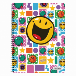 CAIET A4 70F SPIRALA PATRATELE PERFORAT SMILEY WORLD HAPPY