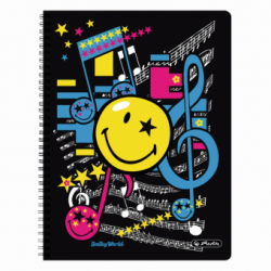 CAIET A4 70F SPIRALA PATRATELE PERFORAT SMILEY WORLD POP