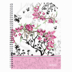 CAIET A4 70F SPIRALA PATRATELE PERFORAT LADYLIKE BLOOM