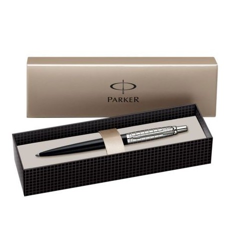 PIX PARKER JOTTER PREMIUM Satin Black Stainless Steel Chiselled CT