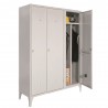 VESTIAR METALIC CU PICIOARE SI 3 USI, perete despartitor 717/03P, 1200x500x1800 mm (LxlxH), Italia VESTIAR METALIC CU PICIOARE SI 3 USI, PERETE DESPARTITOR, 717/03P