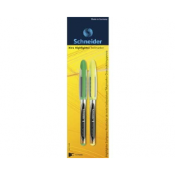 2 TEXTMARKER SCHNEIDER XTRA 140 (BLISTER), galben/verde